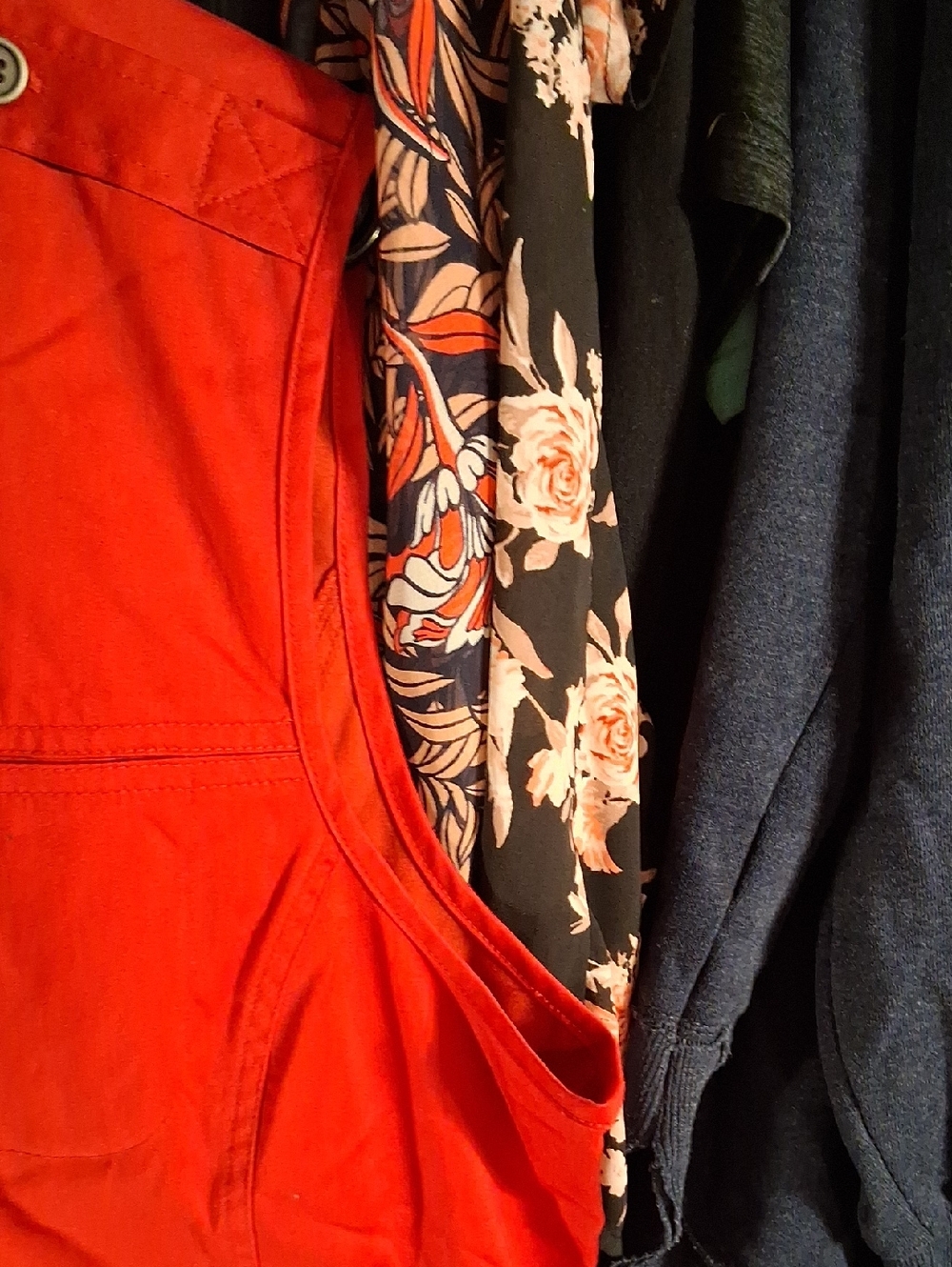 units Red Button-Front Sleeveless Utility Vest - Picture 4 of 7